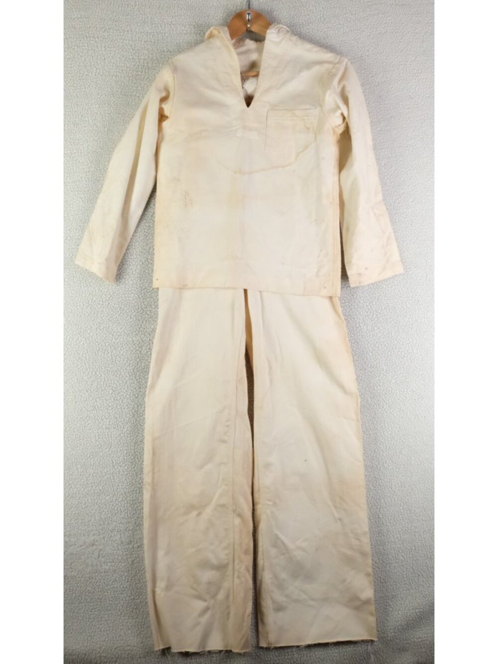 WWII US Navy Uniform 36 30X36 White Cracker Jack Set U.S. Naval Clothing Factory
